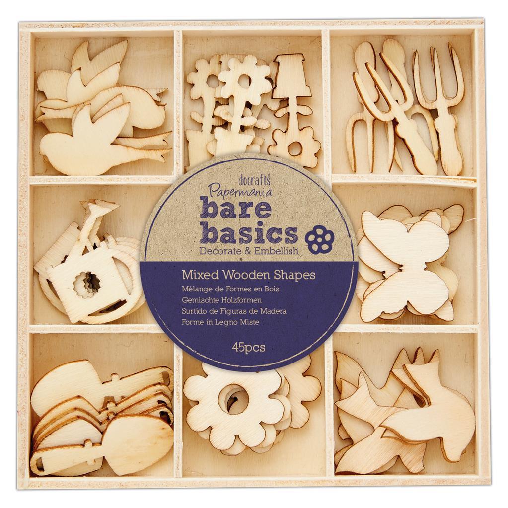 Papermania Holzformen verschiedene Designs Scrapbooking Verzierungen Bare Basic - Bild 19 von 30
