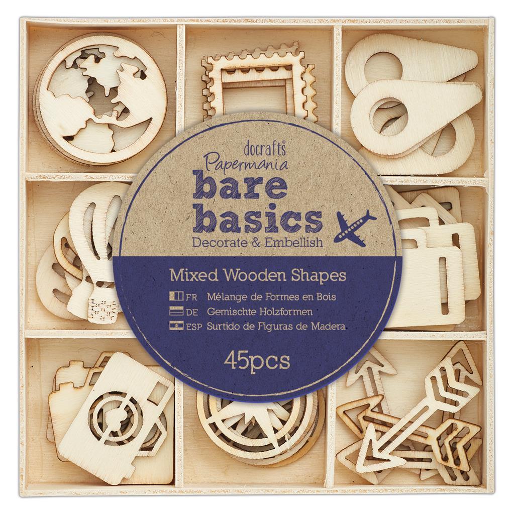 Papermania Holzformen verschiedene Designs Scrapbooking Verzierungen Bare Basic - Bild 17 von 30