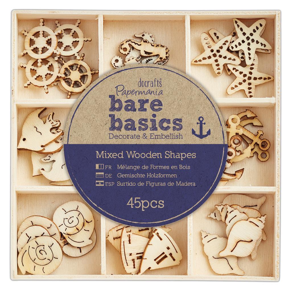 Papermania Holzformen verschiedene Designs Scrapbooking Verzierungen Bare Basic - Bild 16 von 30