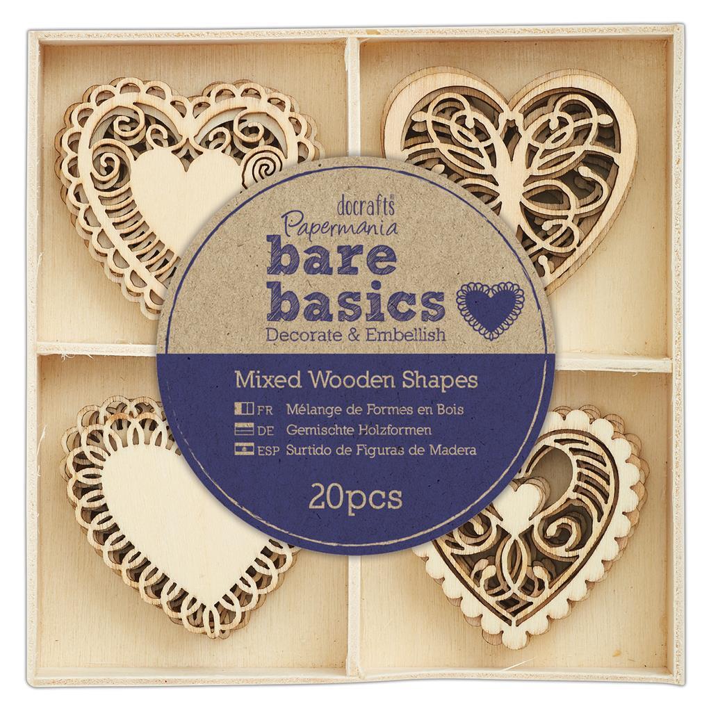 Papermania Holzformen verschiedene Designs Scrapbooking Verzierungen Bare Basic - Bild 15 von 30