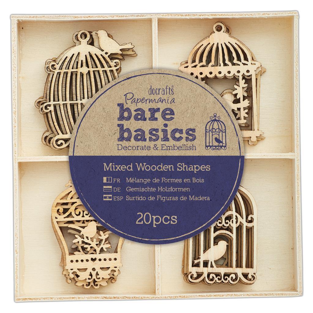Papermania Holzformen verschiedene Designs Scrapbooking Verzierungen Bare Basic - Bild 13 von 30