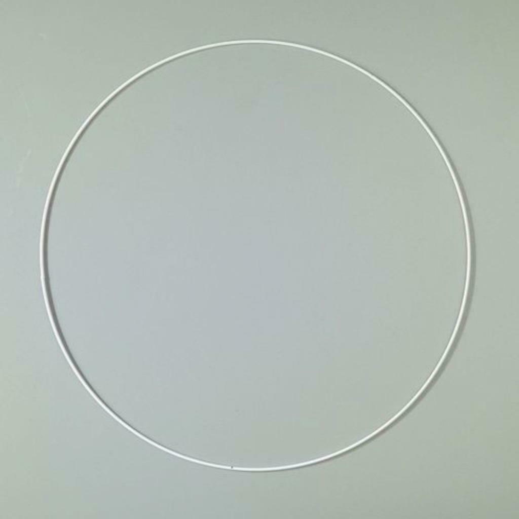 Weiß beschichteter Metall Draht Ringe Traumfänger Wandbehang Kranz Lampenschirm Auswahl - Bild 2 von 8