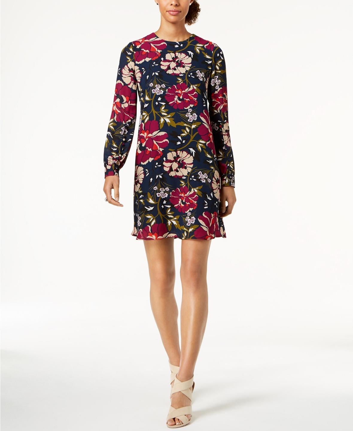 tommy hilfiger blue floral dress