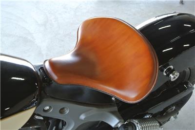 15x14 Desert Tan Leather Spring Solo Tractor Seat Harley