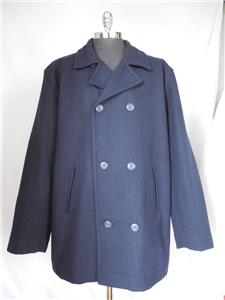 STEVE & BARRY'S THE WOOLLY MAMMOTH PEACOAT COAT QUILTED LINING SIZE ...