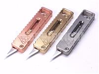 EDC Gear Copper / Brass / Titanium Sliding Mini Knife