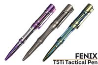 Fenix T5Ti Halberd Ti Titanium Tactical Pen+Schmidt P950M Refill Grey with Pouch