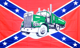 Rebel Truck Big Rig Confederate USA 3x5 American Flag