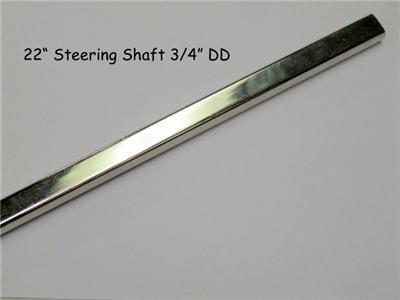 Vega Box 22 Steel Steering Shaft + 2 U Joints 1DD x 3/4DD 5/8-36 x