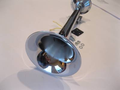 Fortpro 3 Round Chrome Trumpet Air Horn - 12/24 Volt Train horn for Tr Fortpro 3 Round Chrome Trumpet Air Horn - 12/24 Volt Train horn for Tr