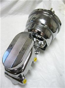 7 Quot Street Rod Dual Power Brake Booster W Center Finned
