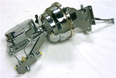 CHROME 1967-72 Chevy Truck 8/" Power Booster Smooth Master Cylinder /& Bracket Kit