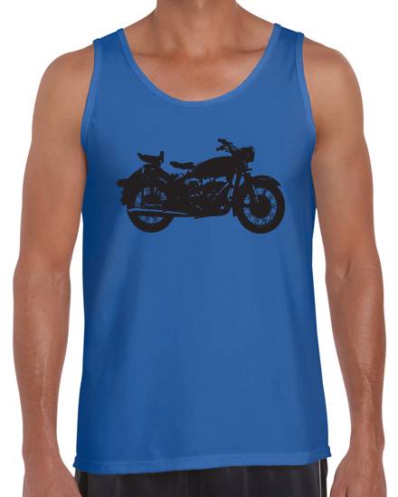 Motorbike Vintage Motorcycle Size T Shirt Singlet Men's Women's Bike ...
