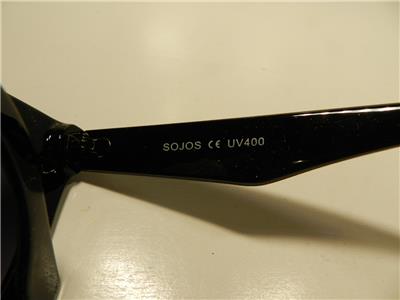 SOJOS SUNGLASSES BLACK NEW SJ2074 C1 MZ 52-25 138 UV400 RETRO