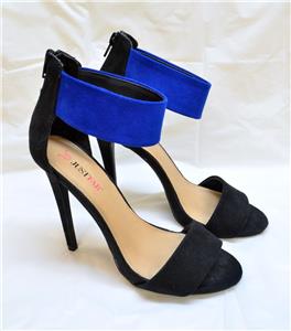 royal blue ankle strap heels