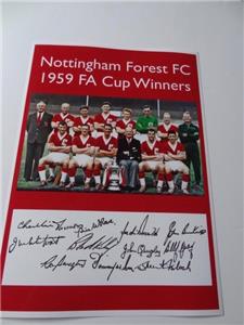 Photo Ancienne 1959 – L'équipe De Nottingham Forest Vainqueur De La FA Cup