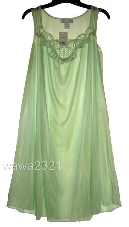 Embroidery satin lace sleeveless womens nightgown sleepwear #9006 M L XL 2X 3X