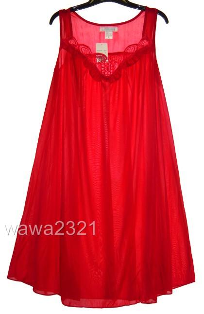 Embroidery satin lace sleeveless womens nightgown sleepwear #9006 M L XL 2X 3X