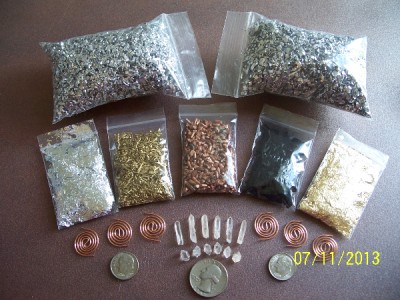 Orgone Making Supplies Kit For 6 Small Pyramid Pendants Reiki