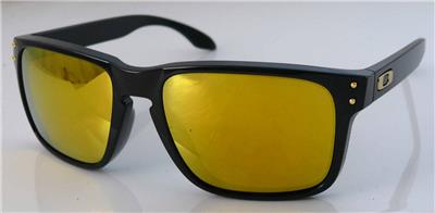 OAKLEY SUNGLASSES HOLBROOK ASIAN FIT BLACK FRAME PRIZM 24K GOLD