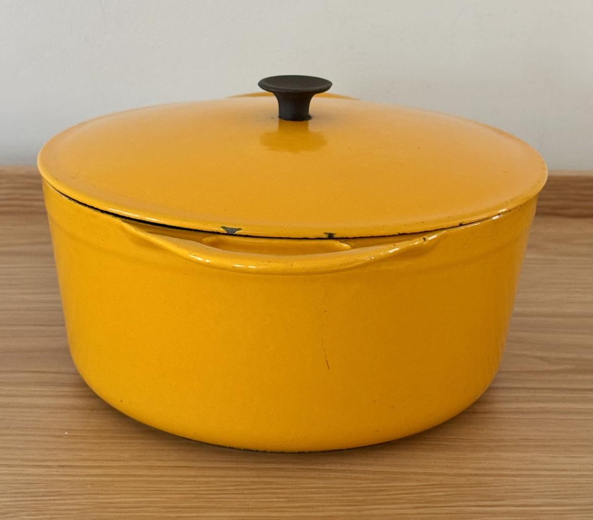 COUSANCES フォンデュコンロ Vintage Cousances Le Creuset Golden Orange Cast Iron 22 Round