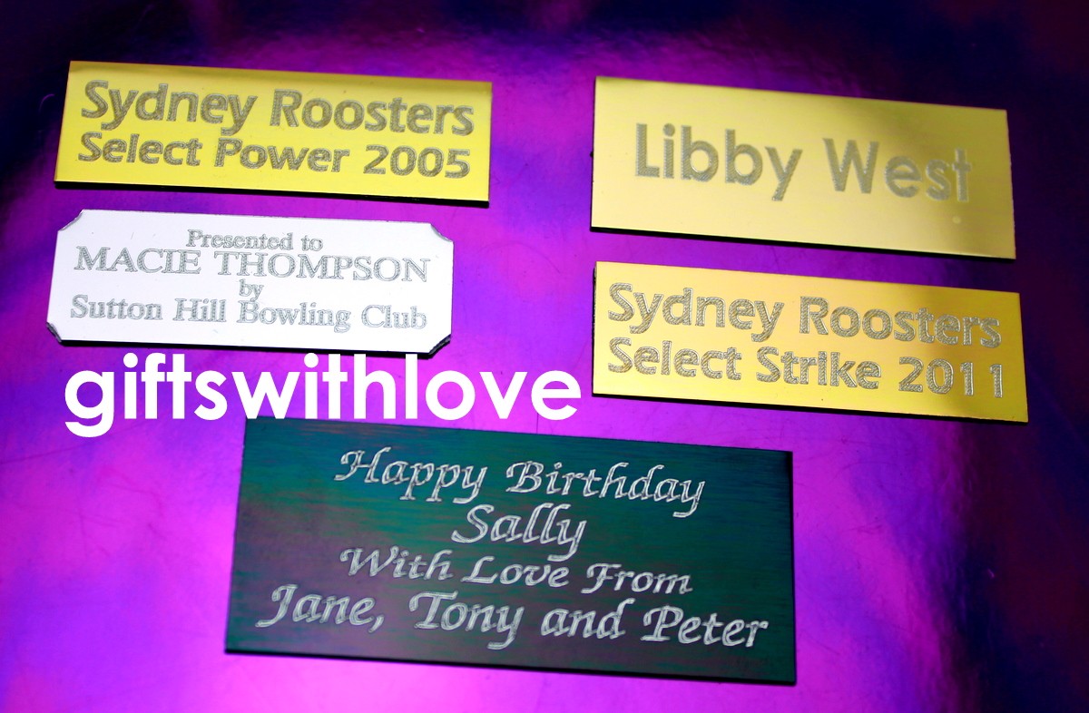 Engraving plate plaque 60mm x (your choice height) including FREE engraving - Picture 5 of 5