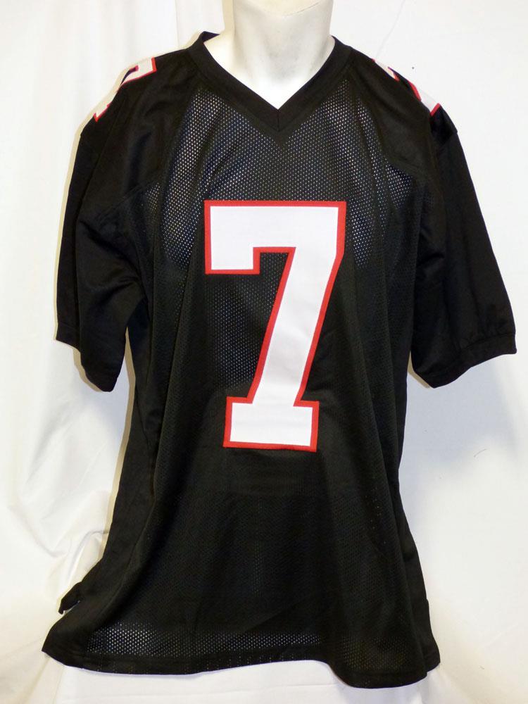 MICHAEL VICK FALCONS SIGNED AUTOGRAPHED CUSTOM BLACK THROWBACK JERSEY