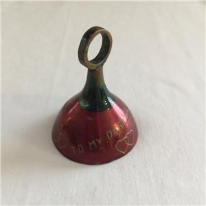 Vintage Brass Bells Of Wahab India Red Hand Carved Oh My Darling Ebay
