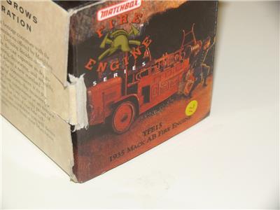 Matchbox MOY YFE-15 1935 Mack AB Fire Engine [1:43 méret