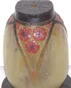 Gabriel Argy-Rousseau Signed Glass Boudoir Lamp France circa 1920s Pate ...