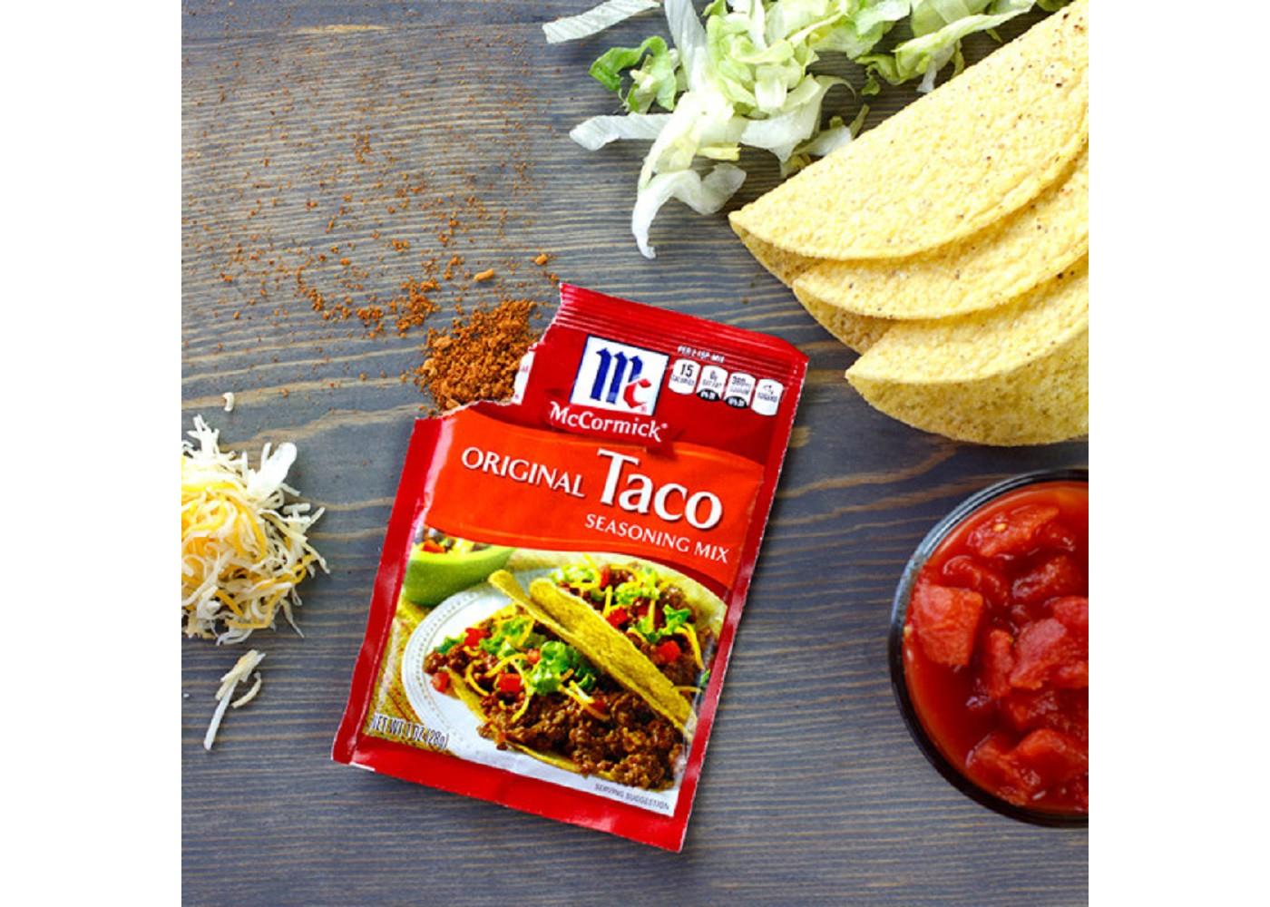 Lot Of Three 1 Oz McCormick ORIGINAL TACO SEASONING POWDERED NO MSG