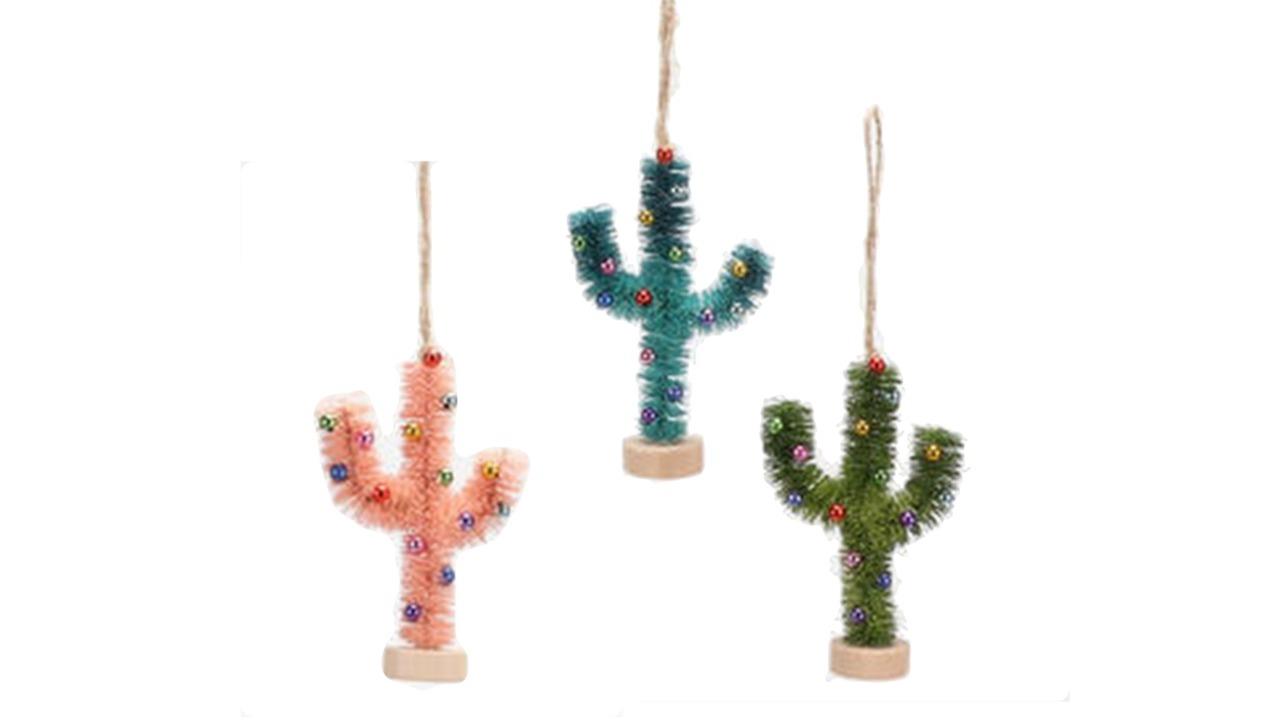 180 Degrees 5 Cactus Midwest Western Desert Christmas Sisal Ornament Set Of 3 Ebay