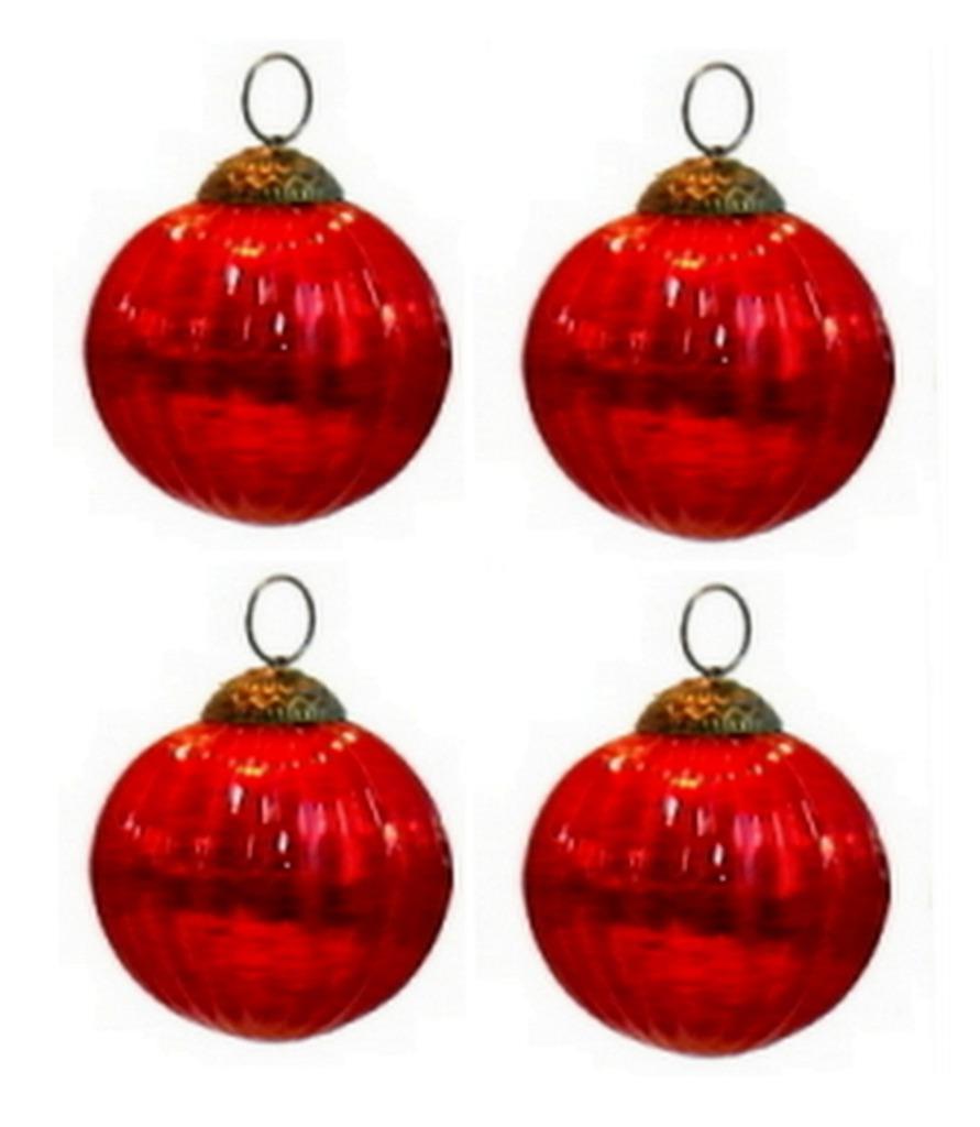 Culturas Trading 3 Mercury Glass Ball With Ribbed Texture