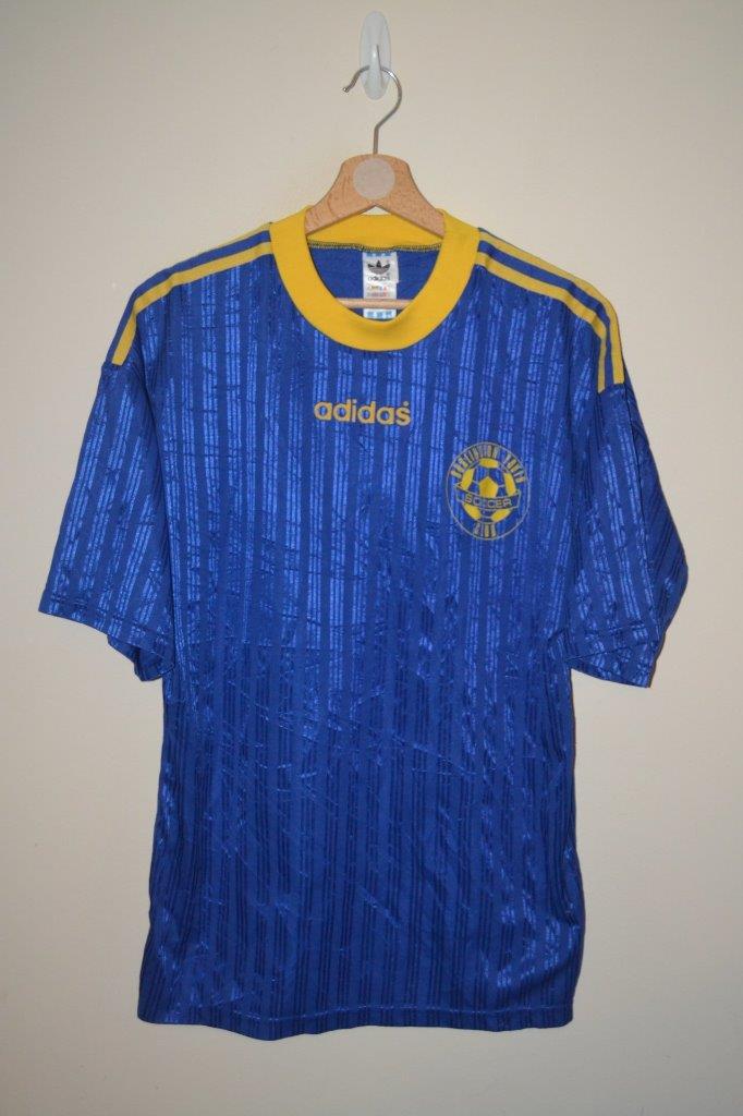 yellow adidas football shirt