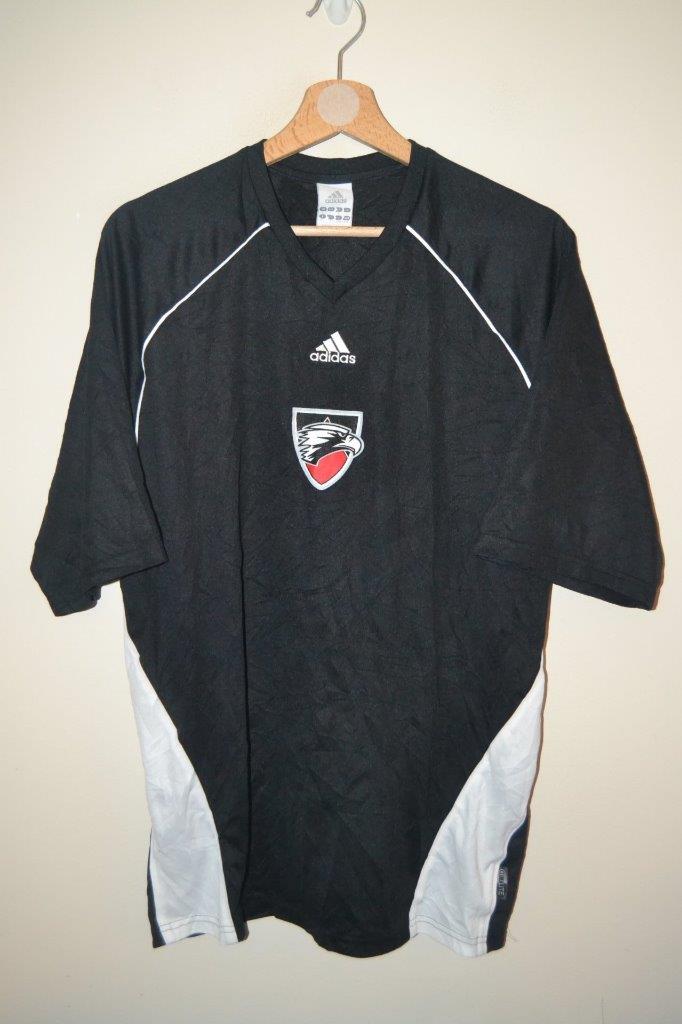 Retro Black White Adidas Hawks Logo Exercise Fitness Training Top Uk Large Ebay