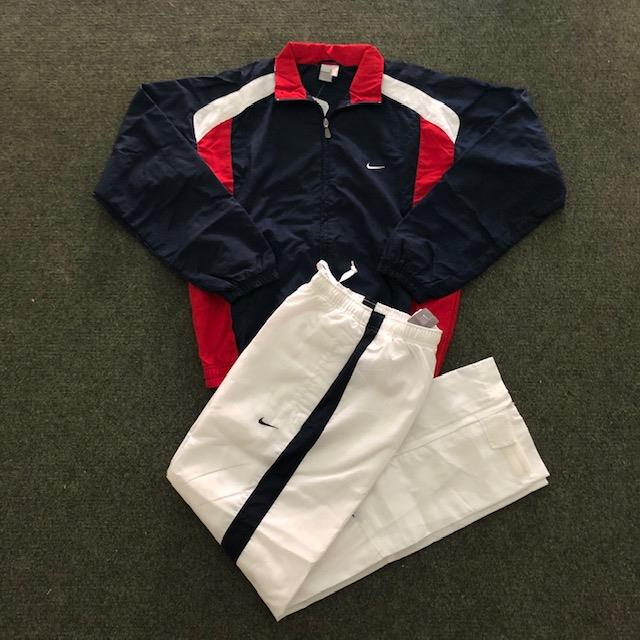 nike blue red and white tracksuit