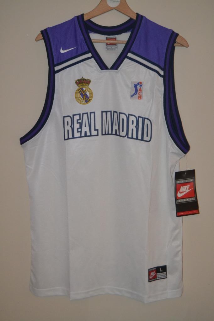 RETRO 90's NIKE REAL MADRID BASKETBALL JERSEY VEST SHIRT ...