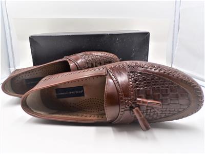 Giorgio Brutini Men\'s Cognac Tassel Leather Loafers Stylish Cognac Leather Tassel Giorgio Brutini Loafers. Size  main image 4