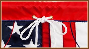 EVERGREEN GARDEN FLAG * PATRIOTIC SWIM TRUNKS * EMBELISHED APPLIQUE' - BRAND NEW detailed image 4