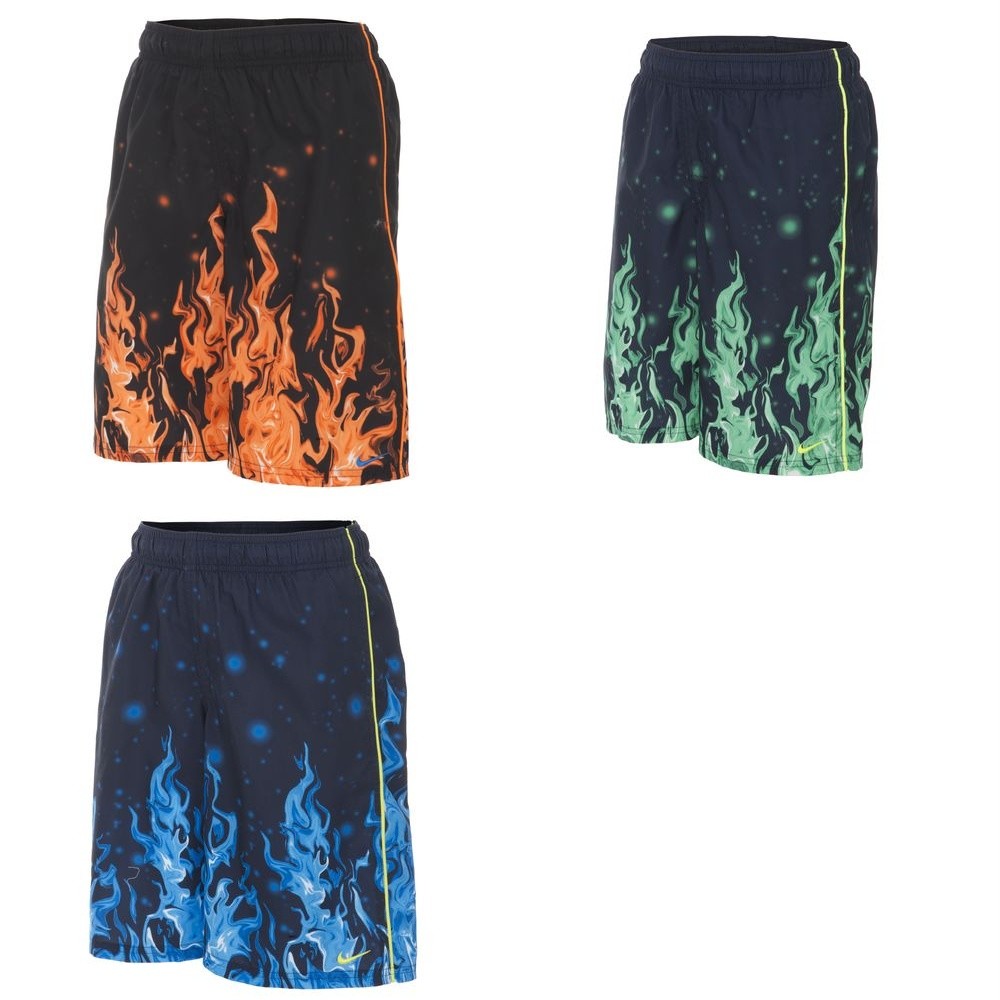 Nike Boys Rocketfire Volley Swim Shorts Trunks Flames | eBay