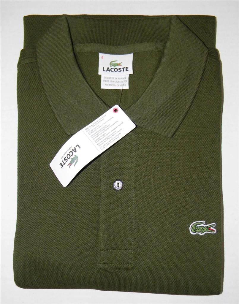Lacoste Men's Classic Croc Logo Pique Polo Shirt Short Sleeve L121251 ...