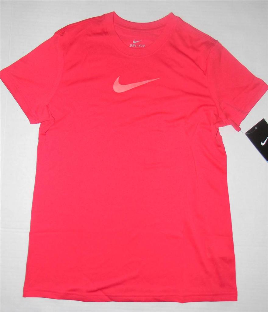 Nike Swoosh Youth Girls Legend Dri Fit T-Shirt Purple Pink Yellow ...