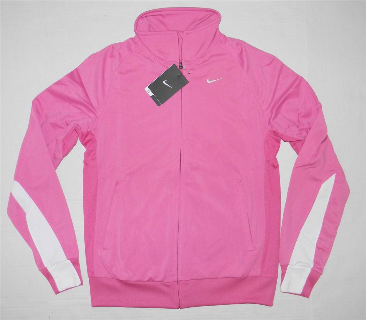 Nike Women's Full Zip Warm Up Track Basketball Jacket Black Pink Gray ...