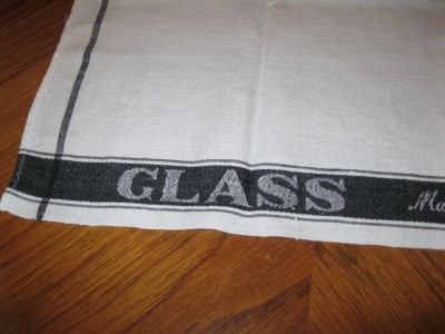 vintage linen made in ireland glass cloth towel 25 1/2" x 18"