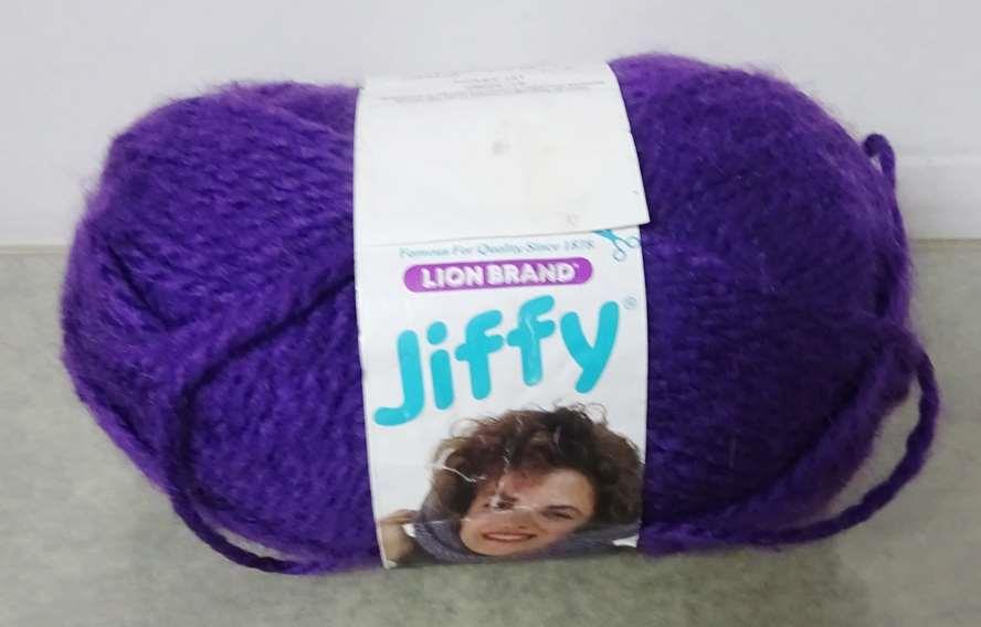 Vintage Lion Brand JIFFY 3 oz. Yarn Purple 100% Monsanto Acrylic
