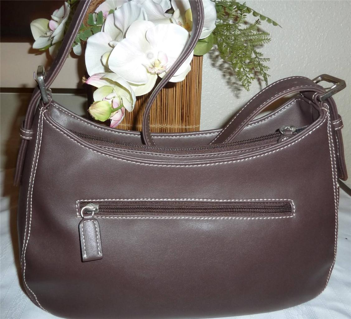 Charter Club Classic Leather Brown Medium Shoulder Bag 7