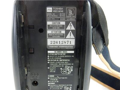 Toshiba SK-F100 VHS Full Size Video Camcorder + Battery *Read