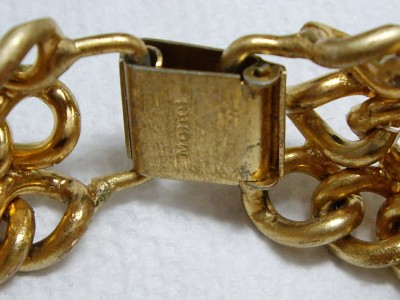 HEAVY Vintage MONET Gold Tone TRIPLE Chain Link Bracelet 75 grams | eBay