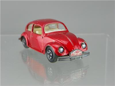 Vintage 1968 Matchbox Lesney #15 Diecast 1/64 Red Volkswagen 1500