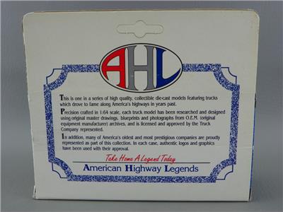 AHL American Highway Legends 1:64 Diecast Central Truck Lines